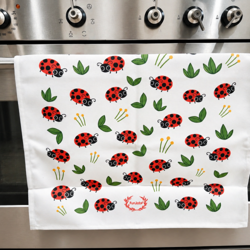 FunJobs Ladybird tea Towel - 100% cotton